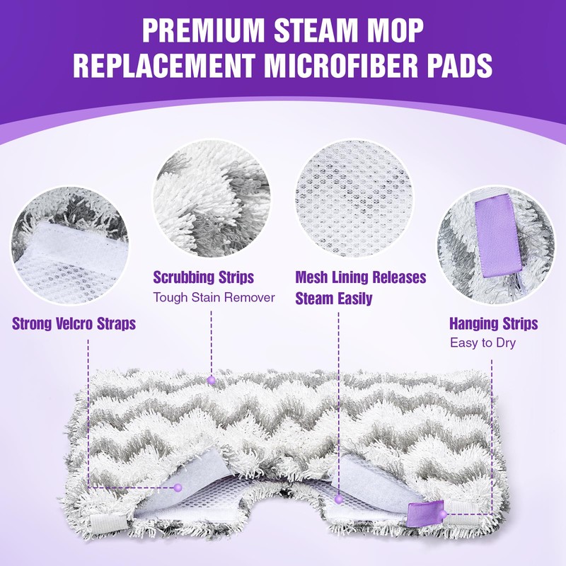 S3501 S3601 Steam Mop Replacement Pads Compatible with Shark Steam