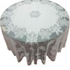 DoubleWood Christmas Tablecloth White Floral Lace Banquet Round Tablecloths for
