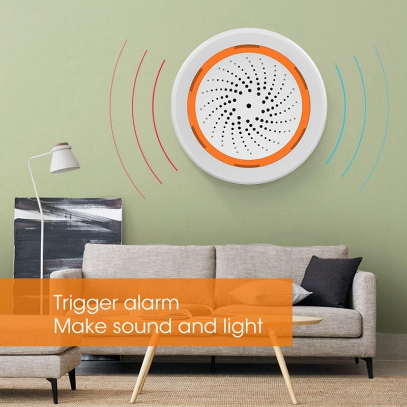 Yieidui 1 PCS Tuya ZigBee Smart Sound And Light Siren