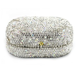 Bestbling Bling Luxury Ring Box Earrings Pendant Ring Case Jewelry Display Storage Box Gift Box for Proposal Ring, Ceremony, Wedding or Special Occasions (White)