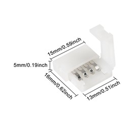 20pcs 4 Pin 10 mm Track Lighting Connectors Light Adapter Terminal Extension I Shape Connectors for LED Strip Lights