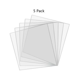 3" x 3" Clear Acrylic Sheet Pack of 5 Square Plexiglass Tiles for DIY Projects