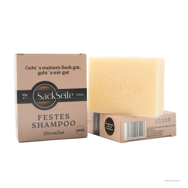 SackSeife Citrus Zar Solid Shampoo Coconut Oil Based & Cold