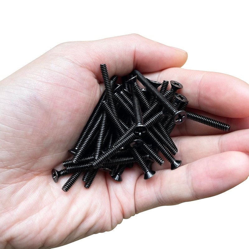 Adiyer Extra Long Black Outlet Screws 40pcs 6-32 x 1-1/2