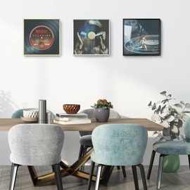 dorado State Arte, 31,8 x 31,8 cm Cubierta álbum de discos de vinilo de aluminio frame, Dorado, 1