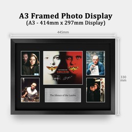 HWC Trading The Silence of the Lambs Gifts Printed Signed Autograph Display Display for Fans of Movie Memorabilia - A3 Framed