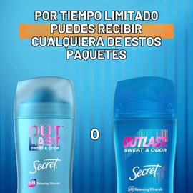 Secret Outlast - Desodorante antitranspirante de gel transparente para mujeres, completamente limpio, 2.6 onzas (paquete de 4)