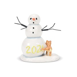 Department 56 Village Accessories Lucky The Snowman 2021 Dated Figurine, 3.27 Inch, Multicolor