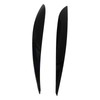 2Pcs Front Headlight Eyebrow Eye Lid Cover Trim Glossy Black