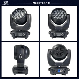 USA American Warehouse Free Shipping 19x15w RGBW 4in1 DMX Zoom Wash LED Moving Head LightModel Number: 19x15W LED Zoom Wash Moving Head Light, Lamp Power(W): 350