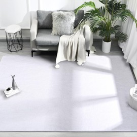 FlyDOIT Area Rugs for Bedroom Living Room, 6x9 White Super Soft Comfy Thickened Memory-Foam Indoor Carpets, Modern Aesthetic Minimalist Carpet for Boys Girls Adults Apartment Nursery Home Décor