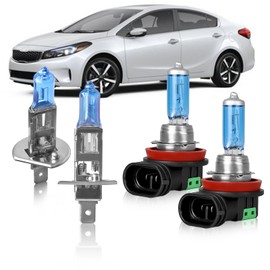 OQSNCV Fit for Kia Forte 2014 2015 2016 Halogen Headlight Bulbs, H1 High Beam + H11 Low Beam Headlamp Replacement Bulbs Kit, Pack of 4