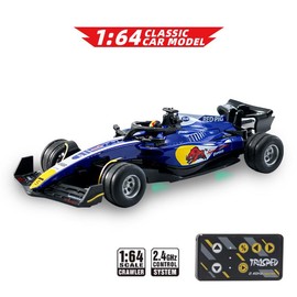 Hotfree 1/64 Mini RC F1 Racing Car, Pocket Size 2.4GHz Portable Drift Car with Remote & App Control, USB Rechargeable Formula Racing Toy, Stress Relief Desktop Entertainment, Birthday & Christmas Gift:_23405