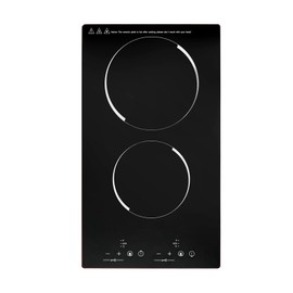 CUBELLIN 2 Burners Electric Ceramic Cooktop 110V Electric Cooktop Countertop & Built-In Electric Stove Top 9 Heating Levels Electric Stove Time and Temperature Control Electric Burner