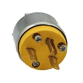 Leviton 15 Amp, 250 Volt Armored, Grounding Plug, Steel, 615PA