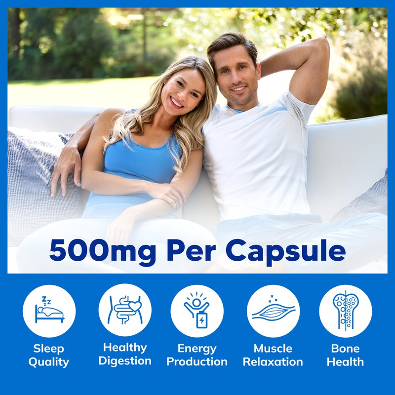 aSquared Nutrition Proprietary Magnesium 500mg – High Absorption Magnesium Citrate