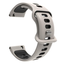 anyloop Silicone Replacement Straps Compatible Smart Watch Ultra CW01, Liquid Silicone, Sweat-proof and Skin-friendly, Professionally Customized, Dual White, 22mm