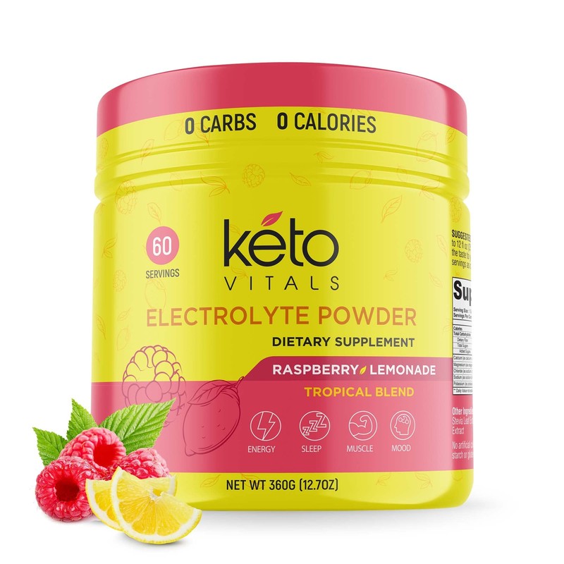Keto Vitals Electrolitos en polvo | Electrolitos aptos para dietas