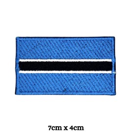 Bebuz Botswana Flag Patch Embroidered Iron On Sew On Patch Applique Fabric Repair Patches Tactical Military Patches - Emblem