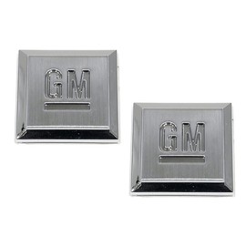 OEM NEW GM Mark of Excellence 1" Square Fender Emblem Set (2) 15223484