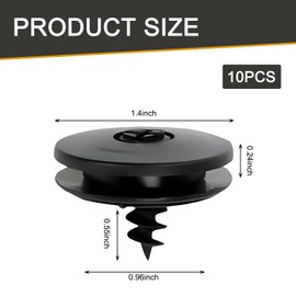 Nomocale 10 PCS Car Floor Mat Holders, 1.4 Inches x 0.79 Inches Non-Slip Durable Carpet Clips, Waterproof Car Mat Buckle Replacement, Universal for Cars, Trucks, SUVs (Black)