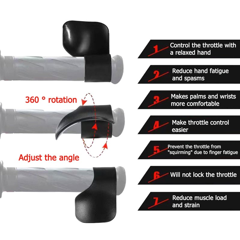 4 Pieces Cruise Control Accelerator Rest, Accelerator Assist For Motorcycle,