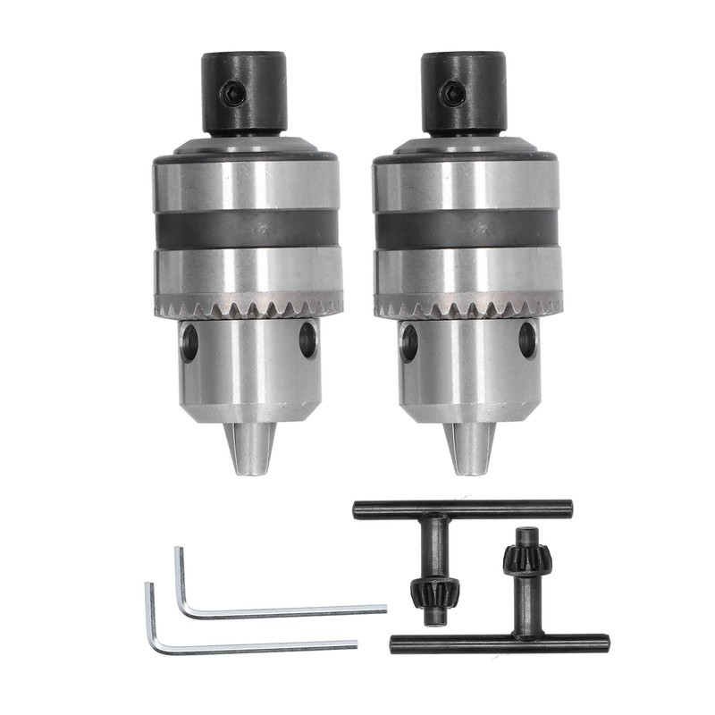 2 Set Heavy Duty Drill Chuck 3 Claw Aluminum Alloy