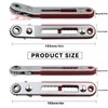 2Pcs Rustproof Flat Elbow Ratchet Wrench Flat Elbow Heads Wrench