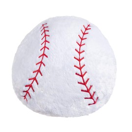 CatchStar Baseball Pillow Plush for Boys: Soft Room Decor Double-Stitched Inner Liner 50lbs Tear-Resistant 0 Leaks - 3D Shape Stuffed Throw Toy Gift - Zip Cover 30s Wash no Clump 8-12 Yrs 18"