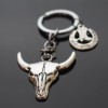 Skull Bull OX Head Horns Cowboy Theme Boot Spur Key