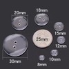 50 Pieces Clear Buttons 15mm Reversible Sew On Polyester Craft