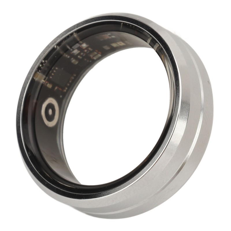 Smart Ring Silver IP68 Waterproof Pedometer Sleep Fitness Monitoring Remote