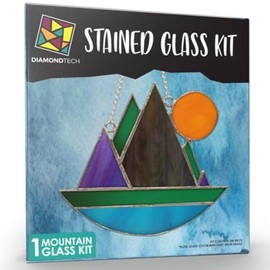 Studio Pro Pre-Cut Stained Glass Kit - Mountains - Make Your Own Beautiful Stained Glass Project with Ease