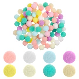 200 Pieces Pom Poms Balls for Crafts, 1 Inch Pompom Ball, Multicolor Fuzzy Ball for Crafts, Fuzzy Pompom Puff Balls for DIY Arts, Craft Making Decorations Projects, Home Party Decorations
