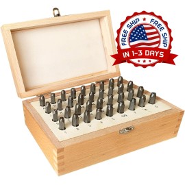 Unbranded Juego de sellos con letras y números, 36 piezas, 40 cromos (4 mm, 5/32 pulgadas)