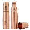 ANCIENTIMPEX Set of 2 Copper Water Bottles With Copper Tumblers