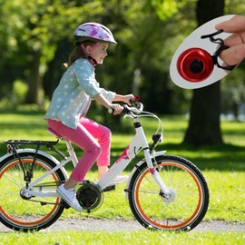 Children's Bicycle Horn Loud Pack of 2 Mini Bicycle Bell, Retro Bicycle Bell, Bell for Road Bike/MTB/Children's Bicycle/Ebike/Mountain Bike for 22-24 mm Handlebars, with Bicycle Valve Adapter Set