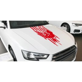 Cool Car Decals US Flag and Eagle Hood Decal Sticker Vinyl Auto Tuning Accessories Universal