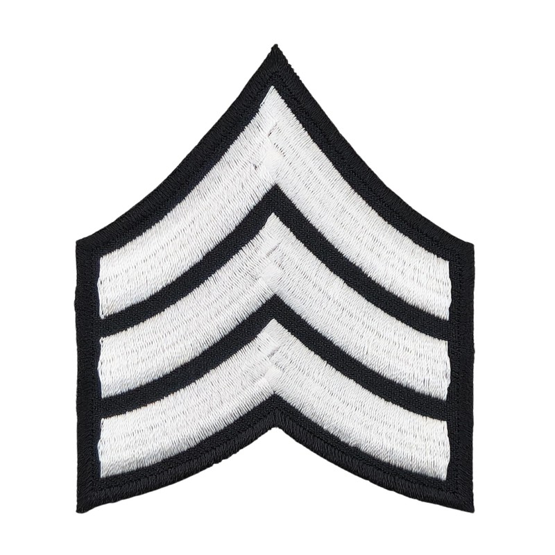 Set of 5 Police Sergeant Badges - High-Quality Iron-On &