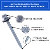 BHTOP Metal Roofing Screws 10 x 2 inch, Hex Head