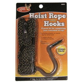 HME Products Hoist Rope with Hooks, 25-Feet in length