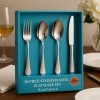 16-Piece Luxury Premium Stainless Steel Flatware Set Premium Silverware Dinnerware