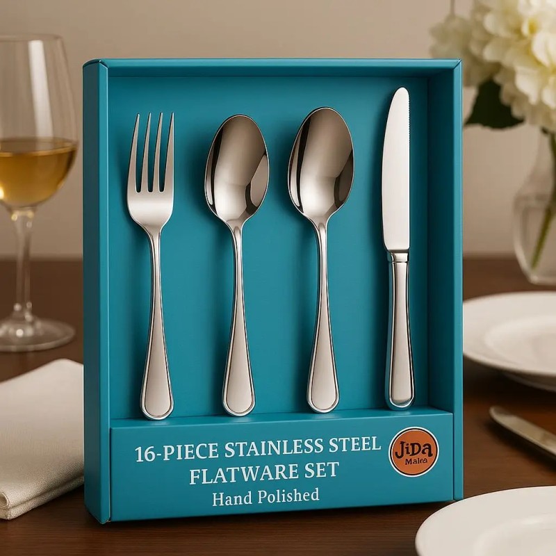 16-Piece Luxury Premium Stainless Steel Flatware Set Premium Silverware Dinnerware