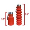 JM Merchandise Collapsible Silicone Water Bottle Freezable (Red)