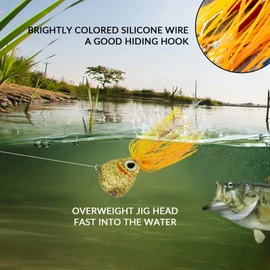 THKFISH 3pcs Rubber Jigs Bass Lures Bass Jigs Bass Saltwater Flounder, Fluke, Bass, Blackfish 3 Sizes-Mixed
