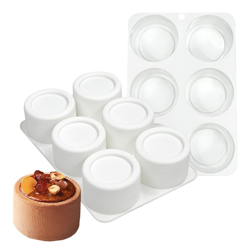 Silicone Mousse Mold – 8-Cavity Dessert Molds for Cheesecake, Chocolate,