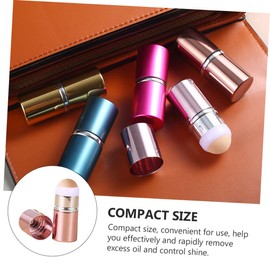 Minkissy Convenient Oil Absorbing Roller with Real Volcanic Stone Reusable Facial Skin Control Tool for Oily Skin Massage Effect for Clean Face Makeup Use