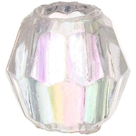 Shimamura ASH-DX8C-2 Cut Beads, Pack of 200, Deluxe DX 0.3 inches (8 mm), Aurora, Clear
