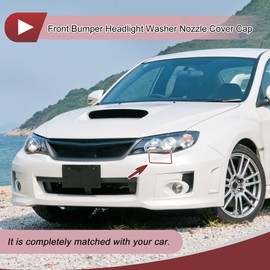 HEROFFIX Front Left Bumper Headlight Washer Nozzle Cover Cap No.86636AJ040 Bumper Trim Nozzle Cover for Subaru Legacy 2010-2014 Black Plastic 1 Pc