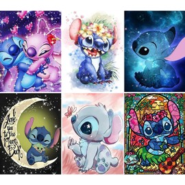 6 Pack of Diamond Art Kits for Adults, Diamond Painting Kits for Adults Beginners, 5D DIY Full Drill Diamond Painting Crafts for Adult, Diamond Art Gem Art and Crafts for Home and Decor, 12x16 inch